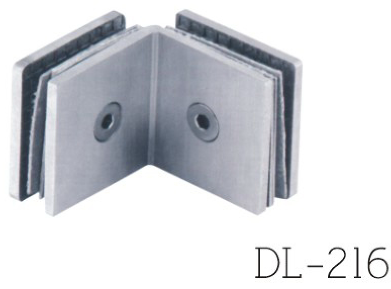 Glass Clamps DL216, 90 angle, double