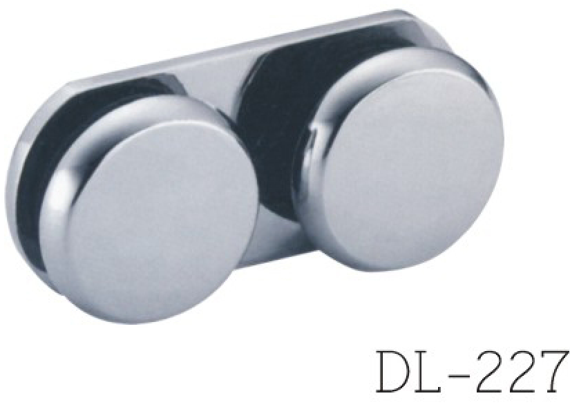 Glass Clamps DL227, 180 angle, double
