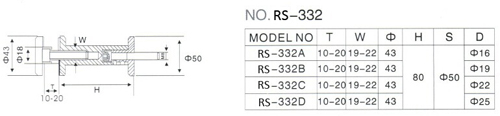 Handrail and balustrade bracket RS332